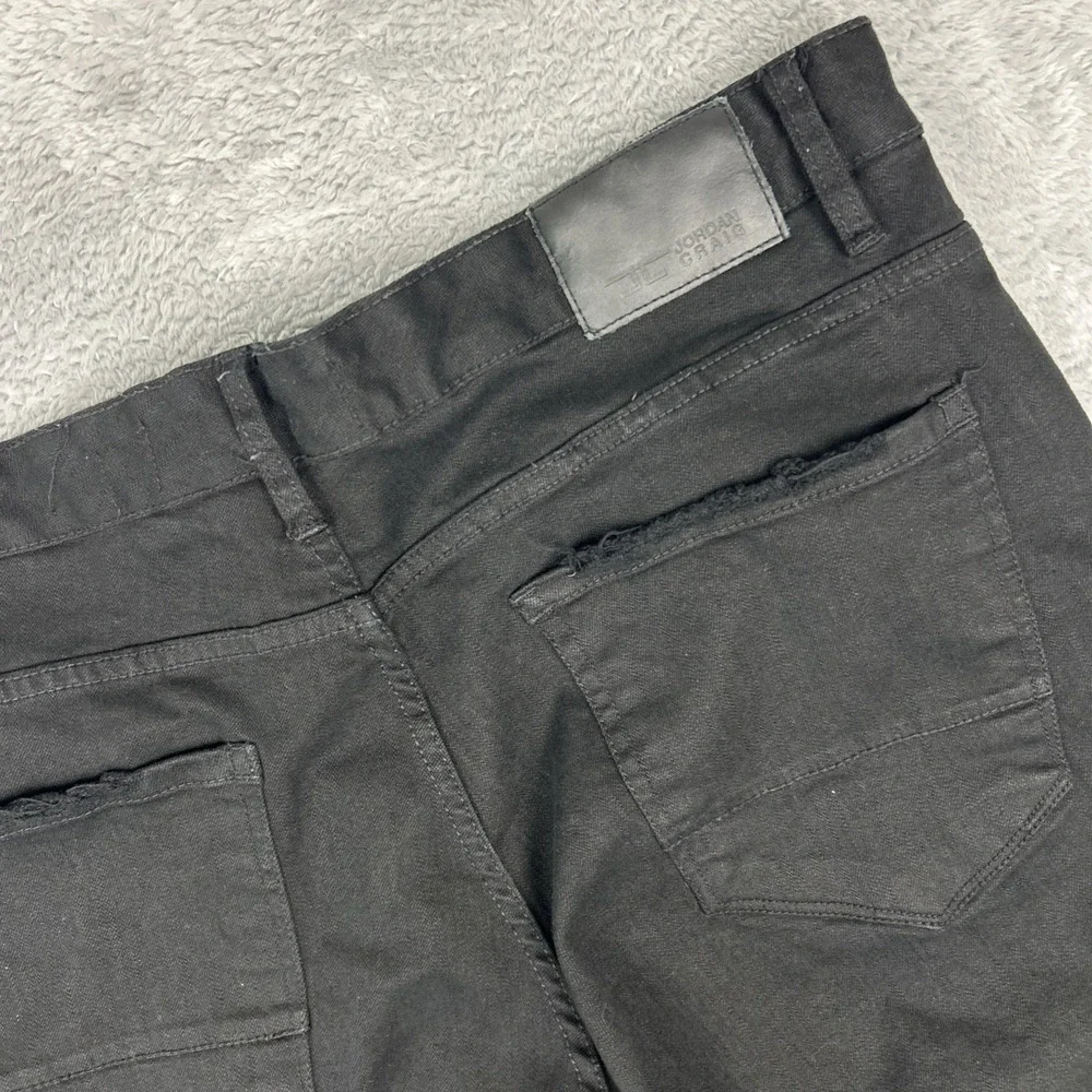 Jordan Craig Jeans the Martin Stacked‎ 40x38 Black Distressed Denim Straight